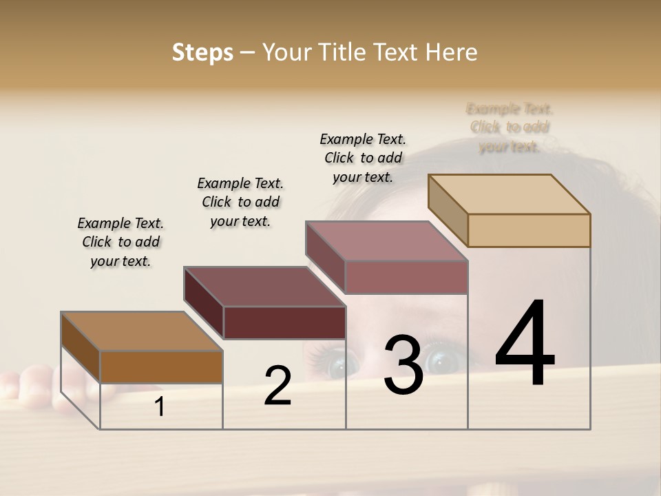 Big Baby Eyes With Fear In His Look PowerPoint Template