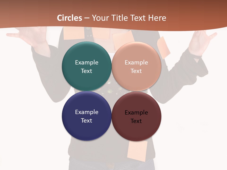 A Woman With Sticky Notes On Her Face PowerPoint Template