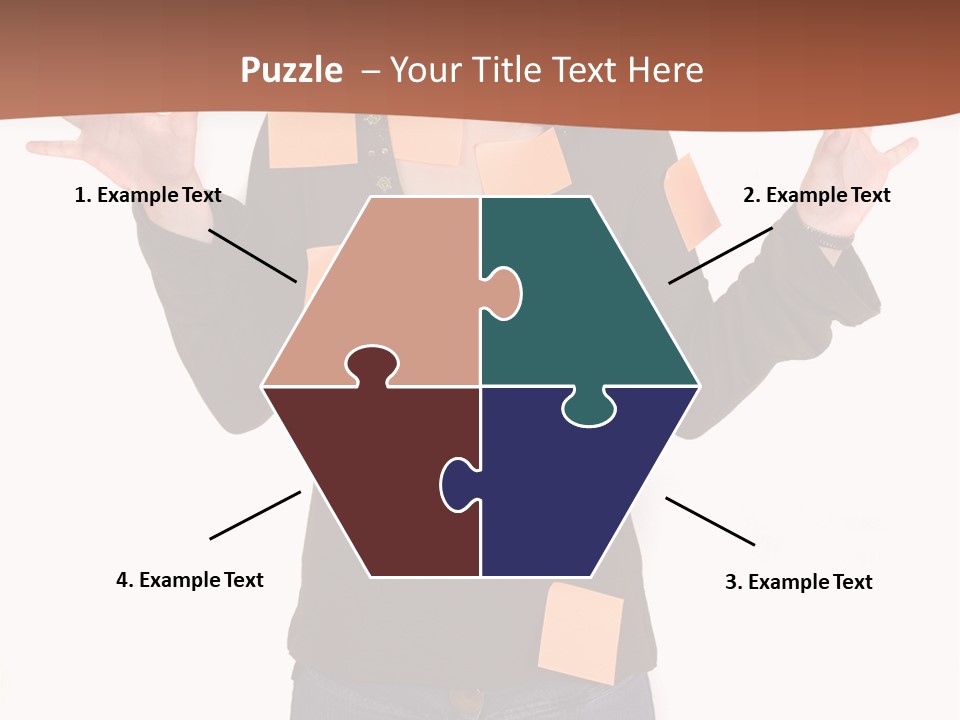 A Woman With Sticky Notes On Her Face PowerPoint Template