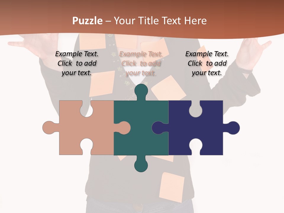 A Woman With Sticky Notes On Her Face PowerPoint Template