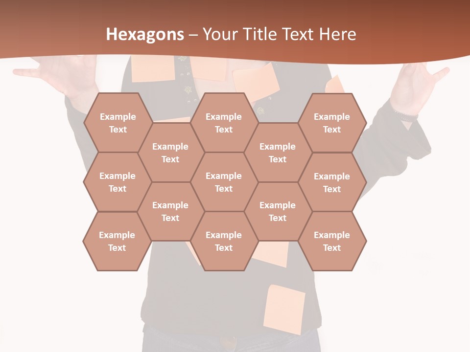 A Woman With Sticky Notes On Her Face PowerPoint Template