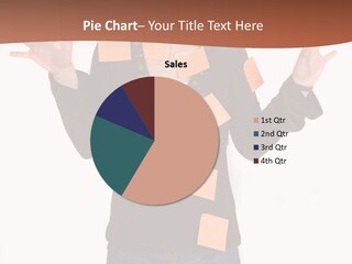 A Woman With Sticky Notes On Her Face PowerPoint Template