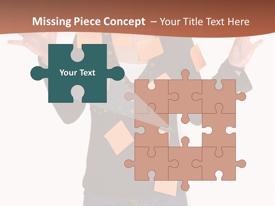 A Woman With Sticky Notes On Her Face PowerPoint Template