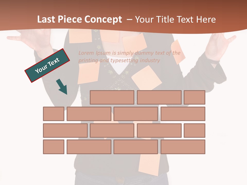 A Woman With Sticky Notes On Her Face PowerPoint Template