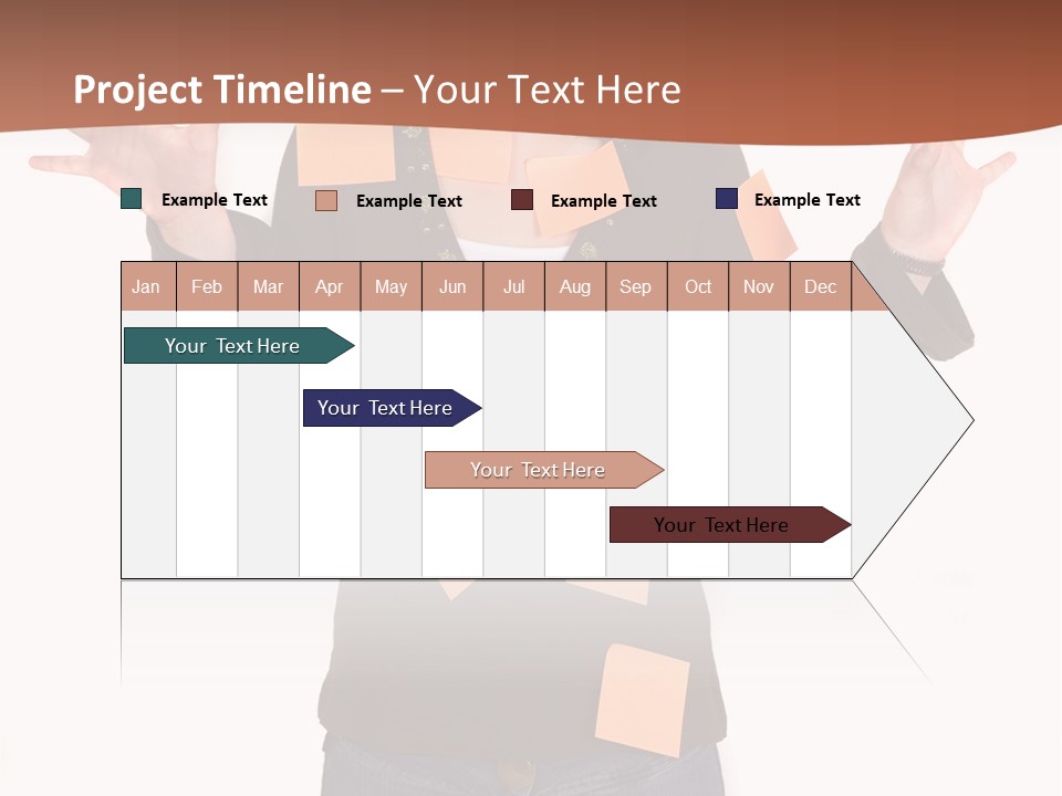 A Woman With Sticky Notes On Her Face PowerPoint Template