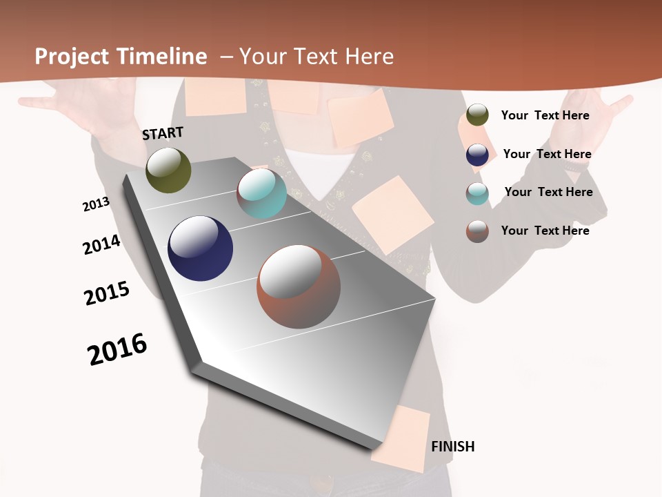 A Woman With Sticky Notes On Her Face PowerPoint Template