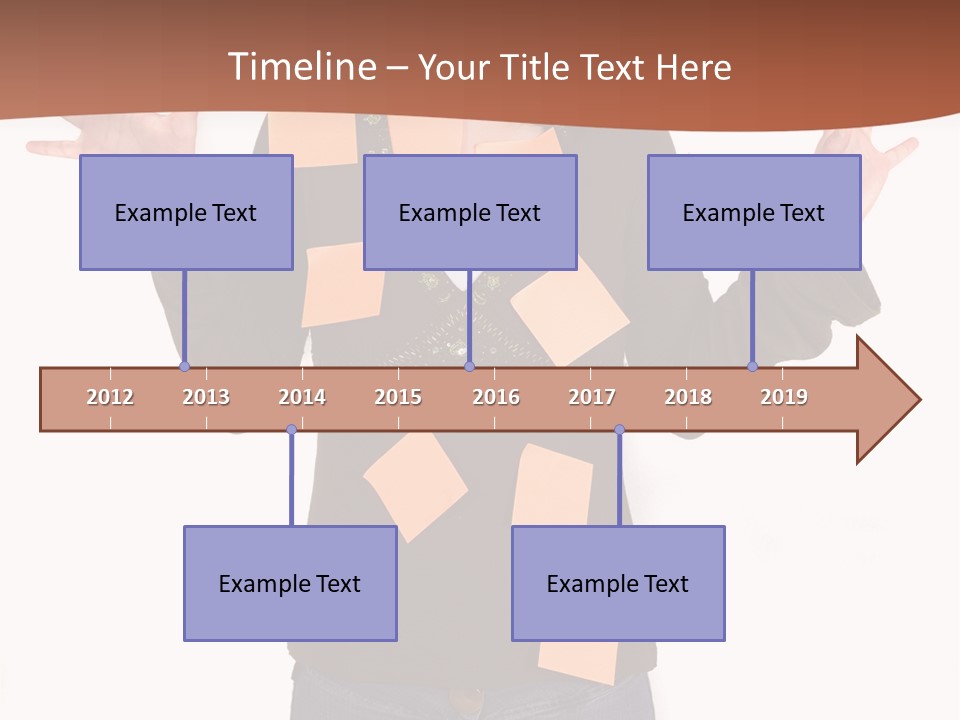 A Woman With Sticky Notes On Her Face PowerPoint Template