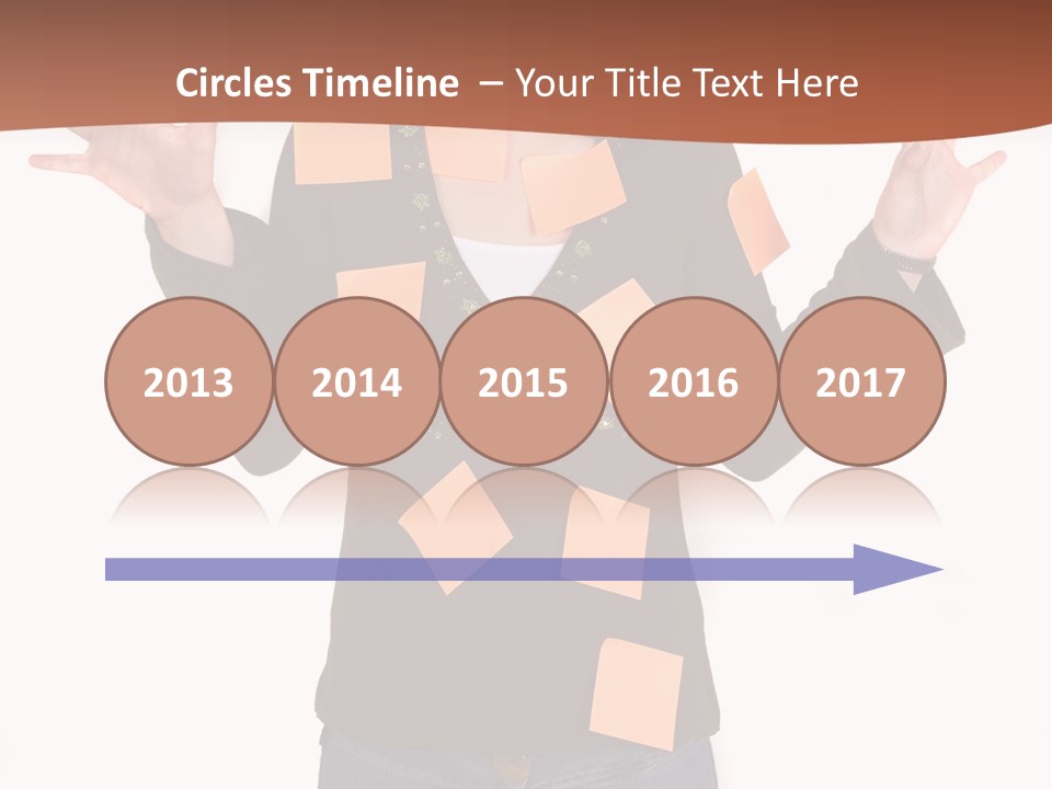 A Woman With Sticky Notes On Her Face PowerPoint Template