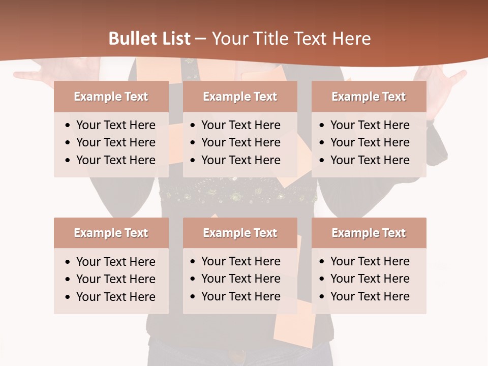 A Woman With Sticky Notes On Her Face PowerPoint Template