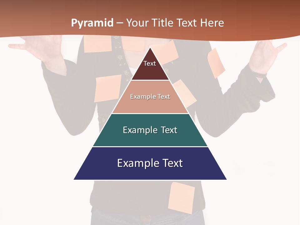 A Woman With Sticky Notes On Her Face PowerPoint Template