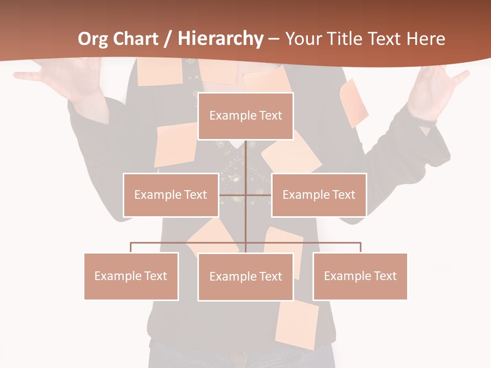 A Woman With Sticky Notes On Her Face PowerPoint Template
