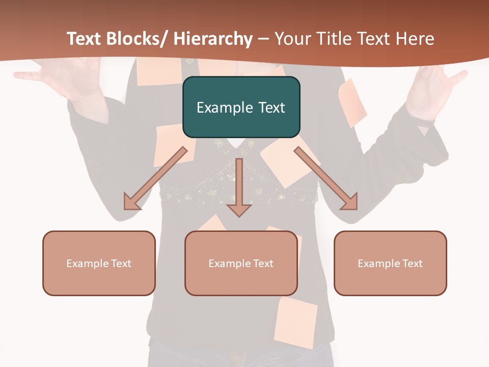 A Woman With Sticky Notes On Her Face PowerPoint Template