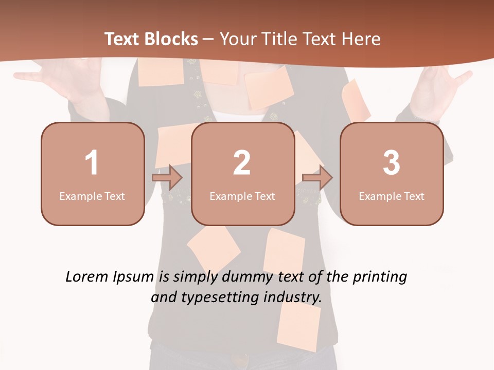 A Woman With Sticky Notes On Her Face PowerPoint Template