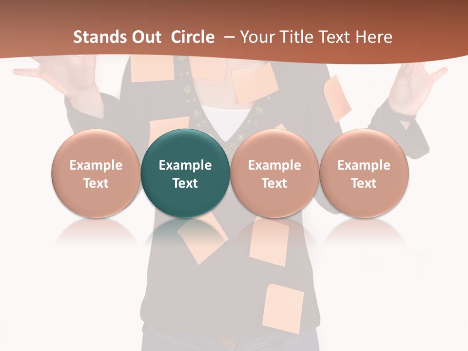 A Woman With Sticky Notes On Her Face PowerPoint Template