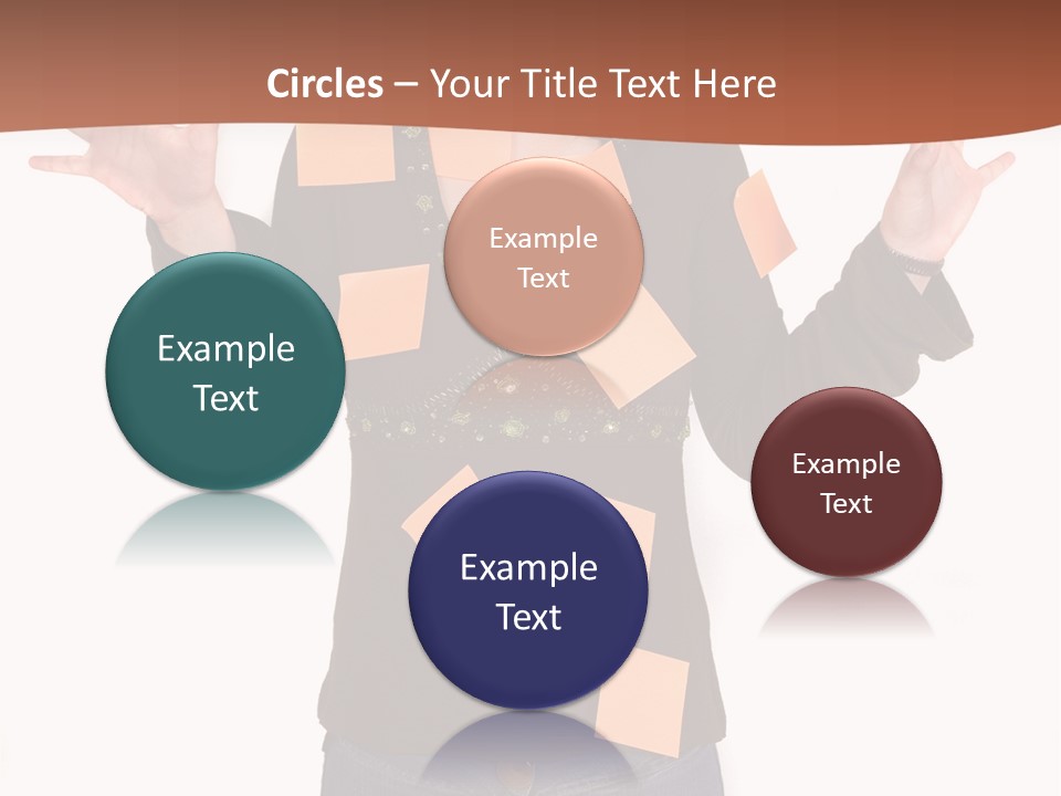 A Woman With Sticky Notes On Her Face PowerPoint Template