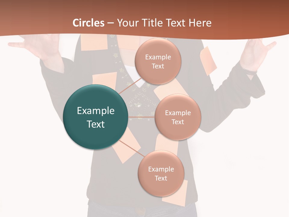 A Woman With Sticky Notes On Her Face PowerPoint Template
