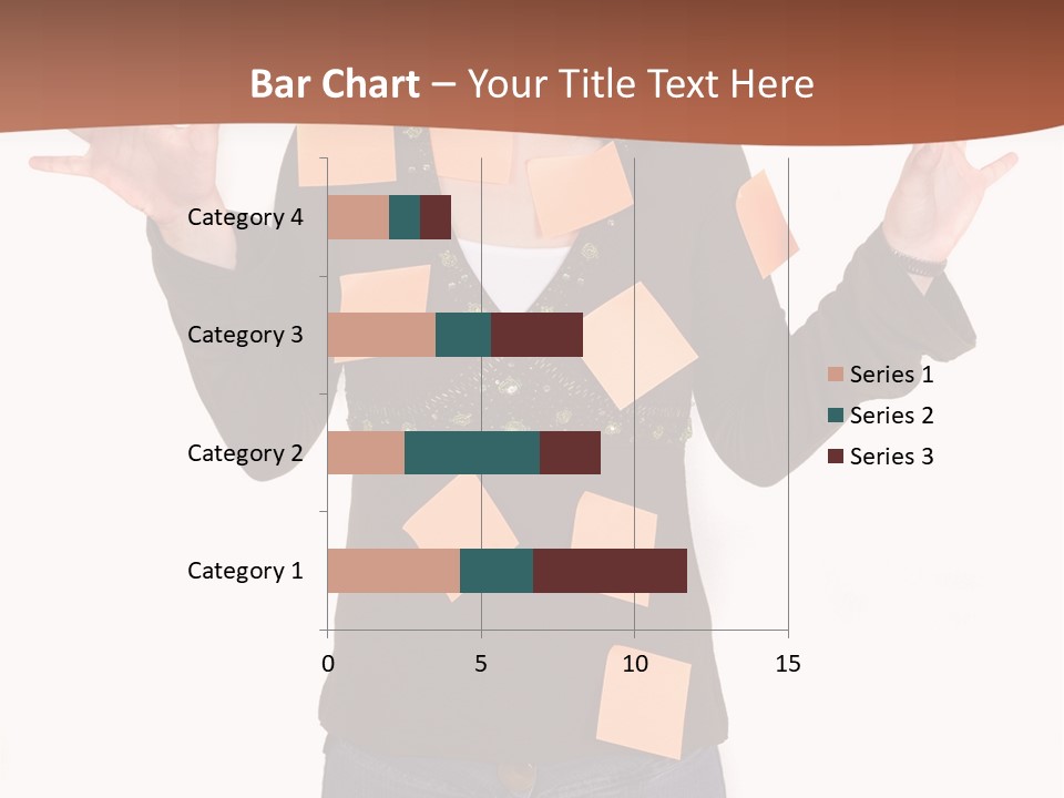 A Woman With Sticky Notes On Her Face PowerPoint Template