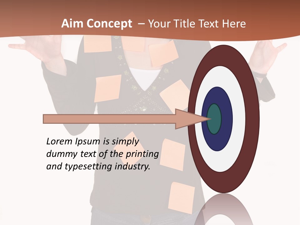 A Woman With Sticky Notes On Her Face PowerPoint Template