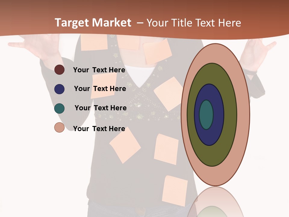 A Woman With Sticky Notes On Her Face PowerPoint Template