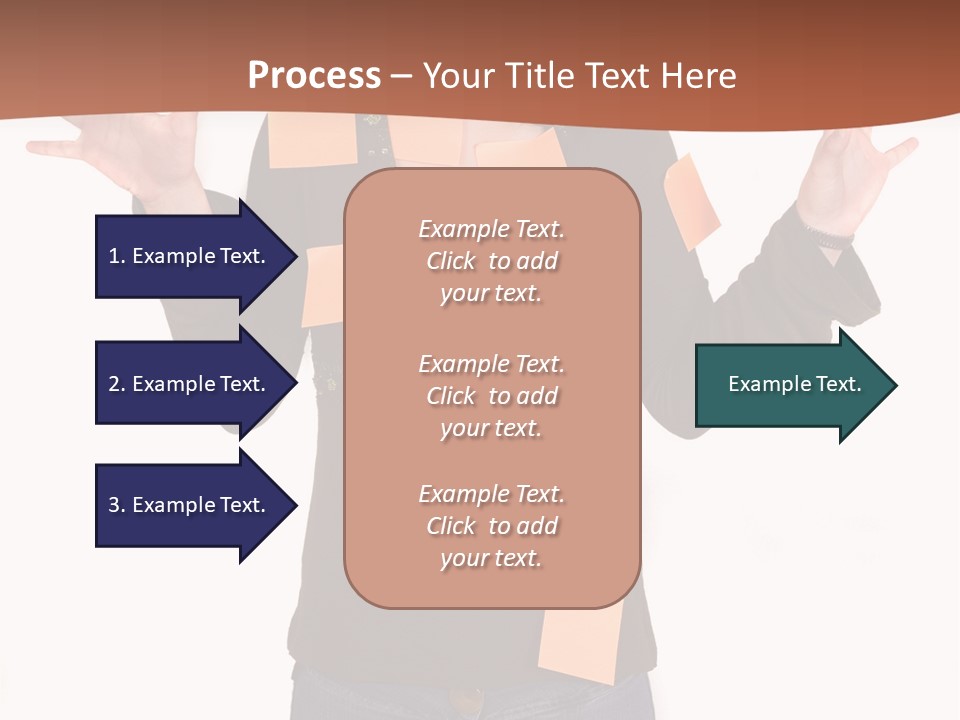 A Woman With Sticky Notes On Her Face PowerPoint Template