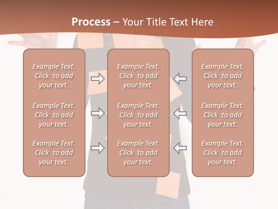 A Woman With Sticky Notes On Her Face PowerPoint Template