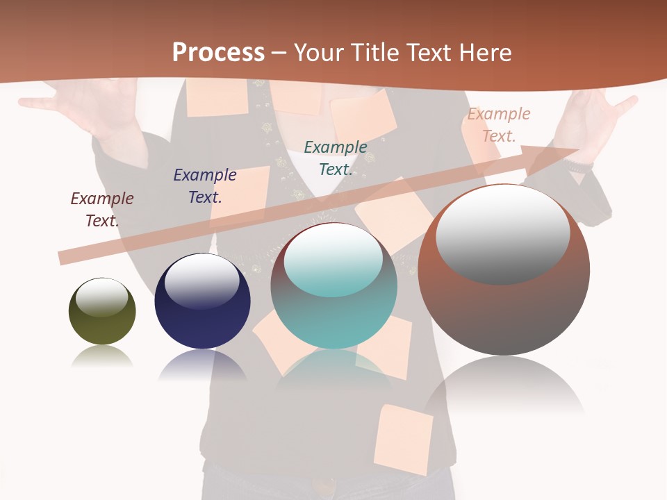 A Woman With Sticky Notes On Her Face PowerPoint Template