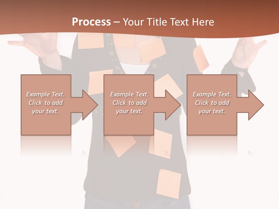 A Woman With Sticky Notes On Her Face PowerPoint Template