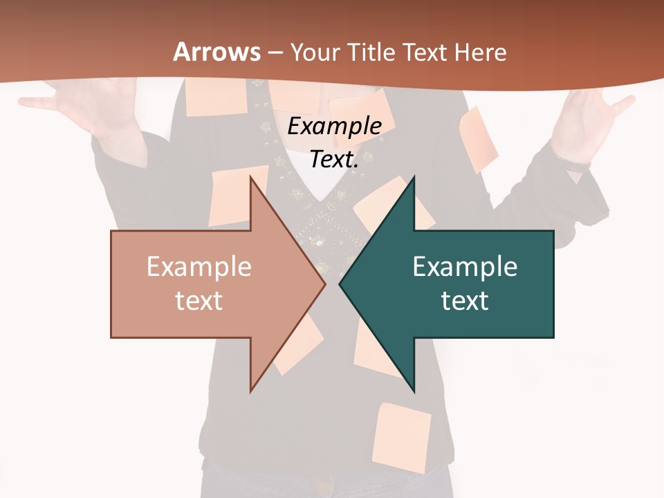 A Woman With Sticky Notes On Her Face PowerPoint Template