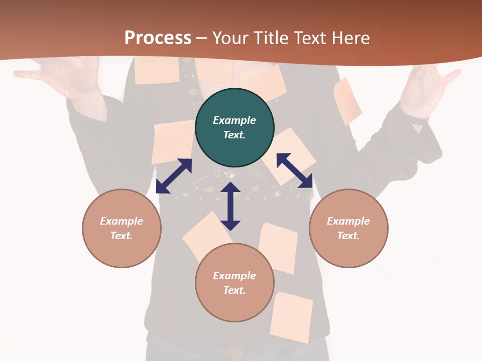 A Woman With Sticky Notes On Her Face PowerPoint Template
