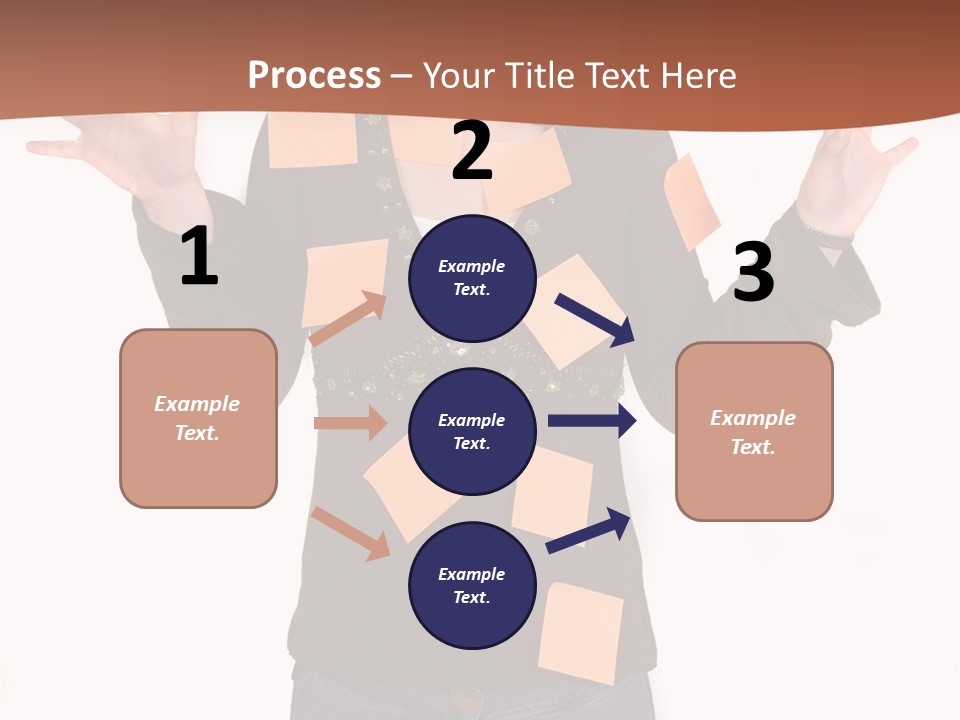 A Woman With Sticky Notes On Her Face PowerPoint Template