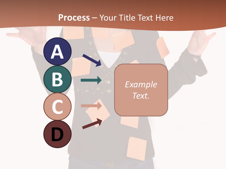 A Woman With Sticky Notes On Her Face PowerPoint Template