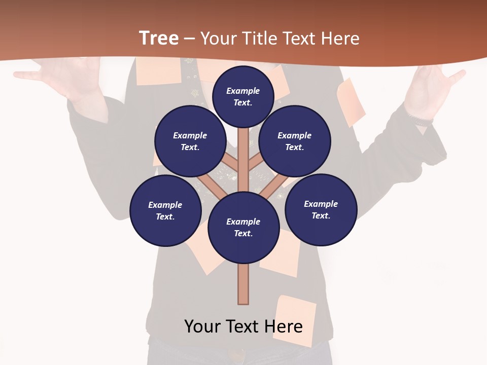 A Woman With Sticky Notes On Her Face PowerPoint Template