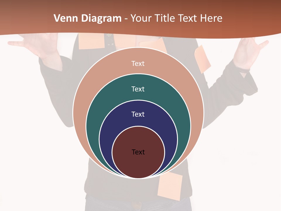 A Woman With Sticky Notes On Her Face PowerPoint Template