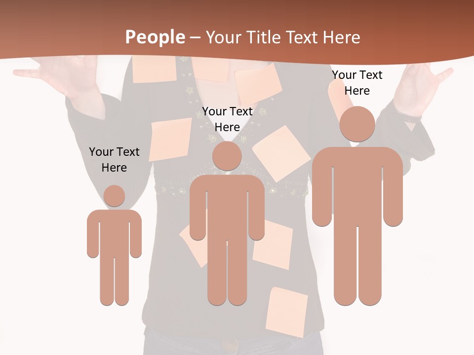 A Woman With Sticky Notes On Her Face PowerPoint Template