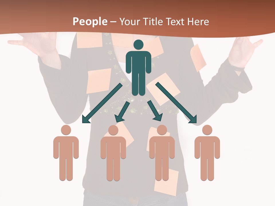 A Woman With Sticky Notes On Her Face PowerPoint Template