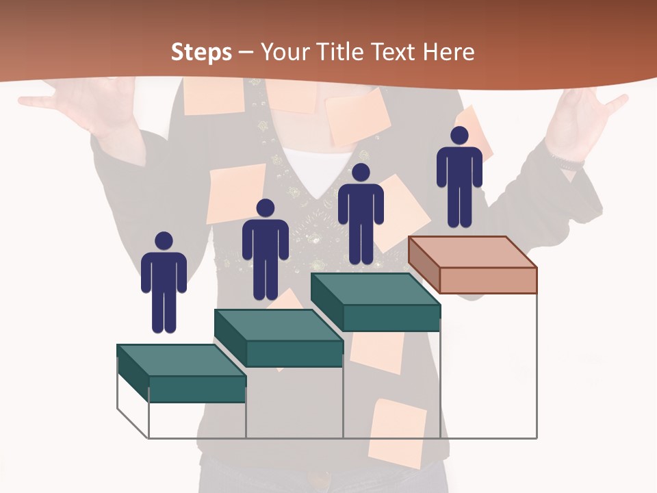 A Woman With Sticky Notes On Her Face PowerPoint Template