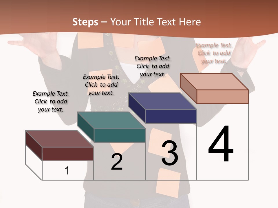 A Woman With Sticky Notes On Her Face PowerPoint Template