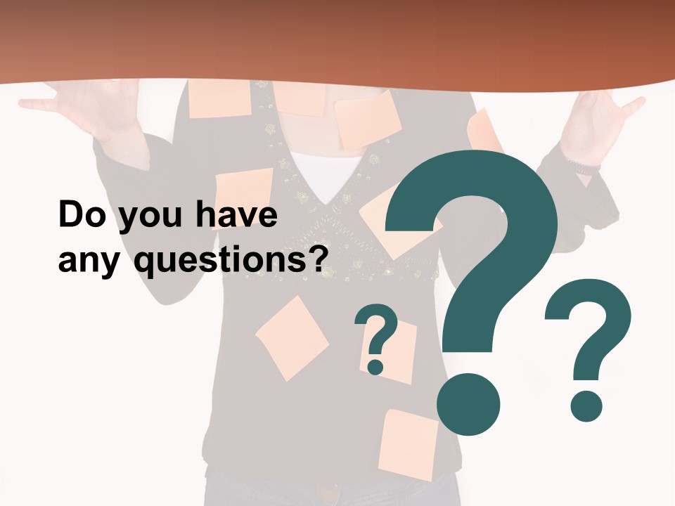 A Woman With Sticky Notes On Her Face PowerPoint Template