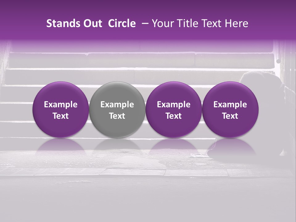 Photo Of Beggar Woman Reading The Book In Underground Subway PowerPoint Template