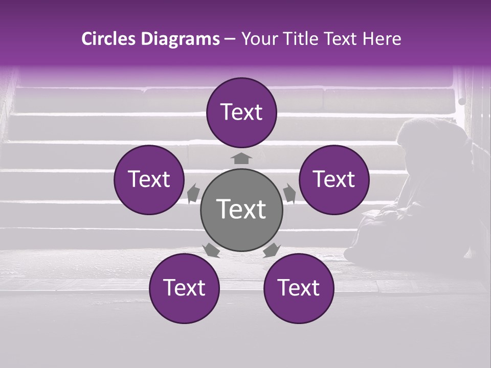 Photo Of Beggar Woman Reading The Book In Underground Subway PowerPoint Template