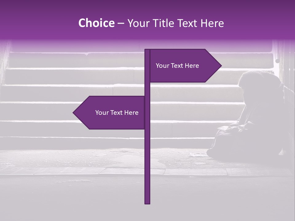 Photo Of Beggar Woman Reading The Book In Underground Subway PowerPoint Template