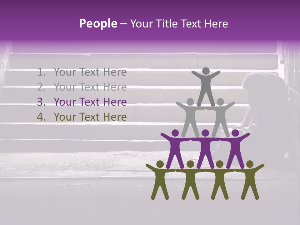 Photo Of Beggar Woman Reading The Book In Underground Subway PowerPoint Template