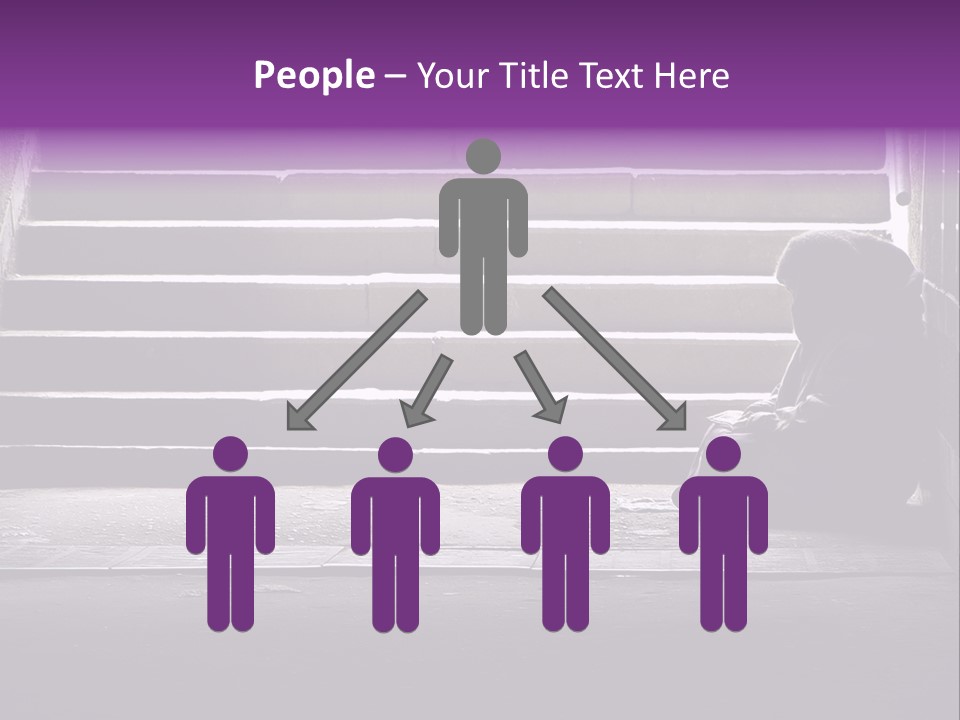 Photo Of Beggar Woman Reading The Book In Underground Subway PowerPoint Template