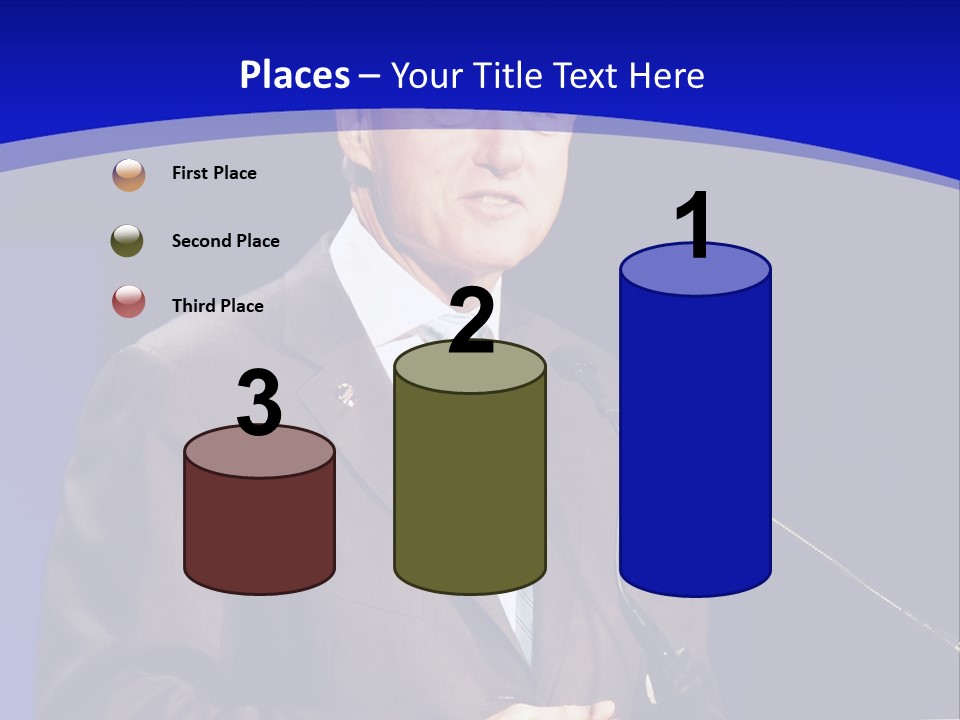 Bill Clinton Speaking In Chicago PowerPoint Template