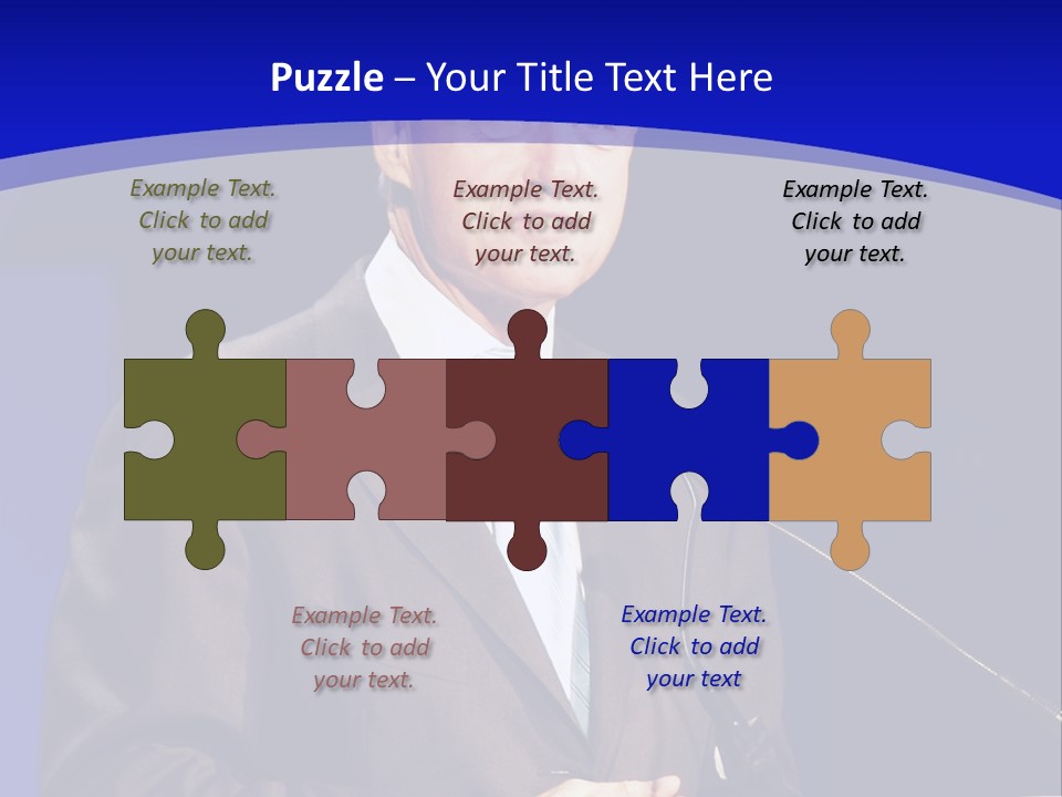 Bill Clinton Speaking In Chicago PowerPoint Template