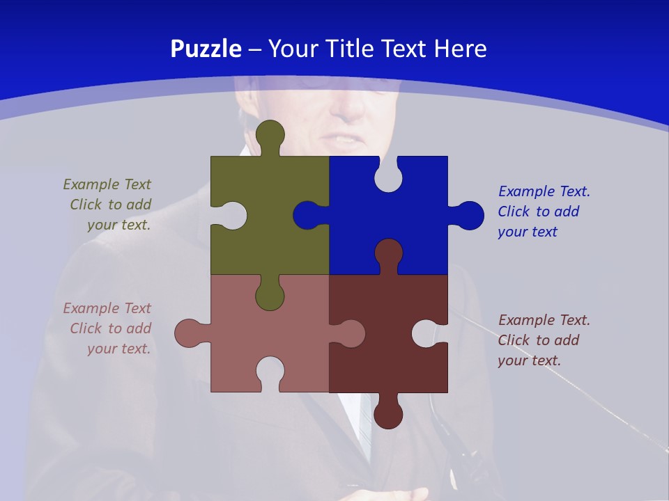 Bill Clinton Speaking In Chicago PowerPoint Template