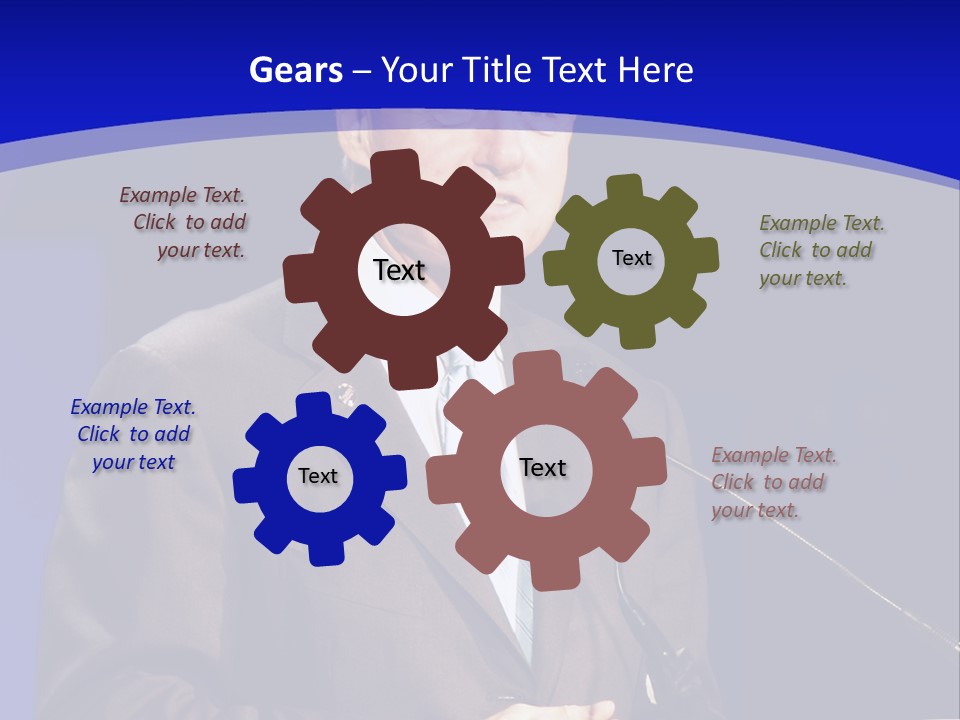 Bill Clinton Speaking In Chicago PowerPoint Template