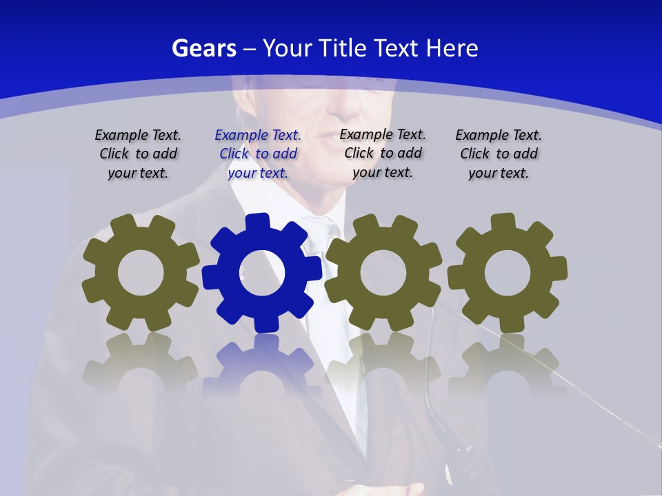 Bill Clinton Speaking In Chicago PowerPoint Template