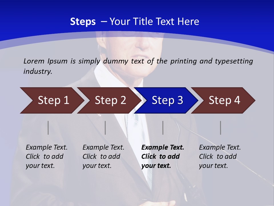 Bill Clinton Speaking In Chicago PowerPoint Template