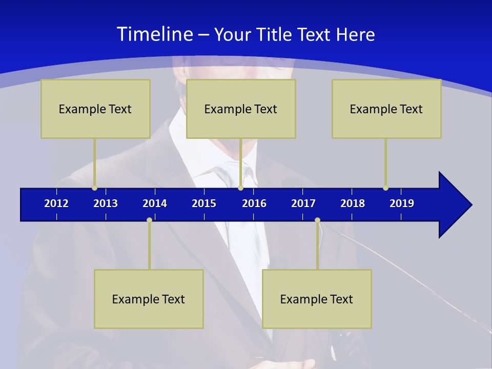 Bill Clinton Speaking In Chicago PowerPoint Template